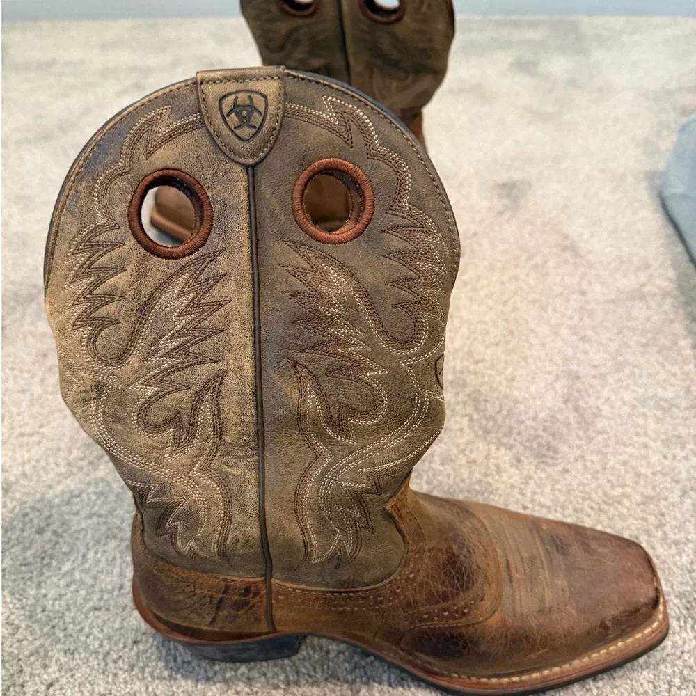 Ariat Mens (or Womens) Tan/Brown Western Cowboy Boots Size US 8EE Style 10002230 - Picture 5 of 16